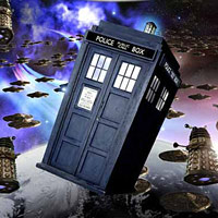 Doctor Who - La Tardis vuela rodeada de enemigos
