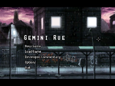 Gemini Rue - Menu de inicio
