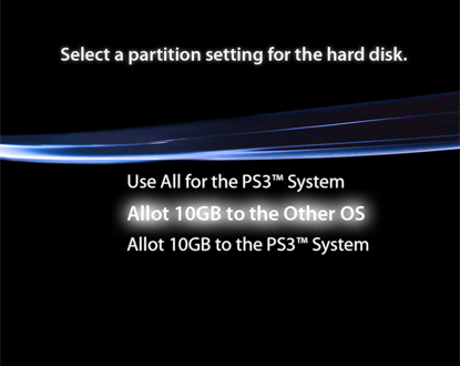 PS3 OtherOS Partition
